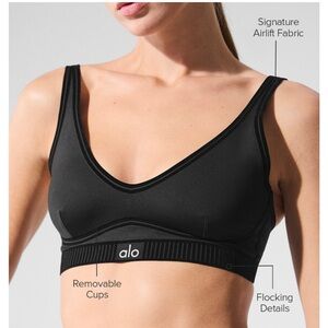 ALO Yoga Black Airlift Sports Bra
